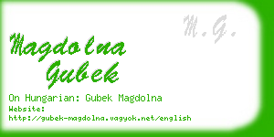 magdolna gubek business card